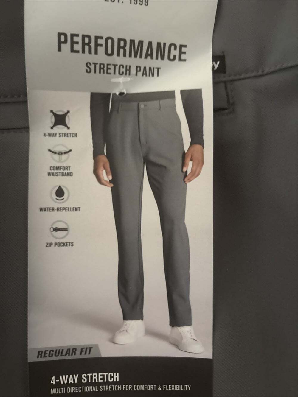 Hurley Men's Regular Fit Performance Stretch Pants, gray size 36x30 - NWT